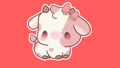 Wallpaper:2skaflogqfe= Strawberry Cow